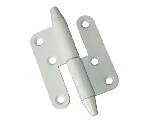 Zn White Steel Door Hinge 3mm Adjustable Burglary Proof Symmetrical