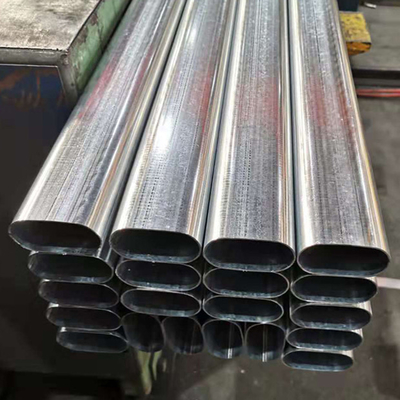 Elliptical Black Flat Oval Steel Tube S235JR S275JR For Fluid Building