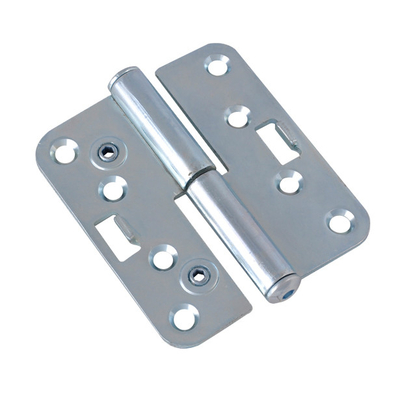 Zn White Steel Door Hinge 3mm Adjustable Burglary Proof Symmetrical