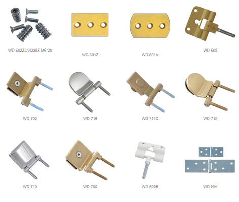 Zn White Steel Door Hinge 3mm Adjustable Burglary Proof Symmetrical